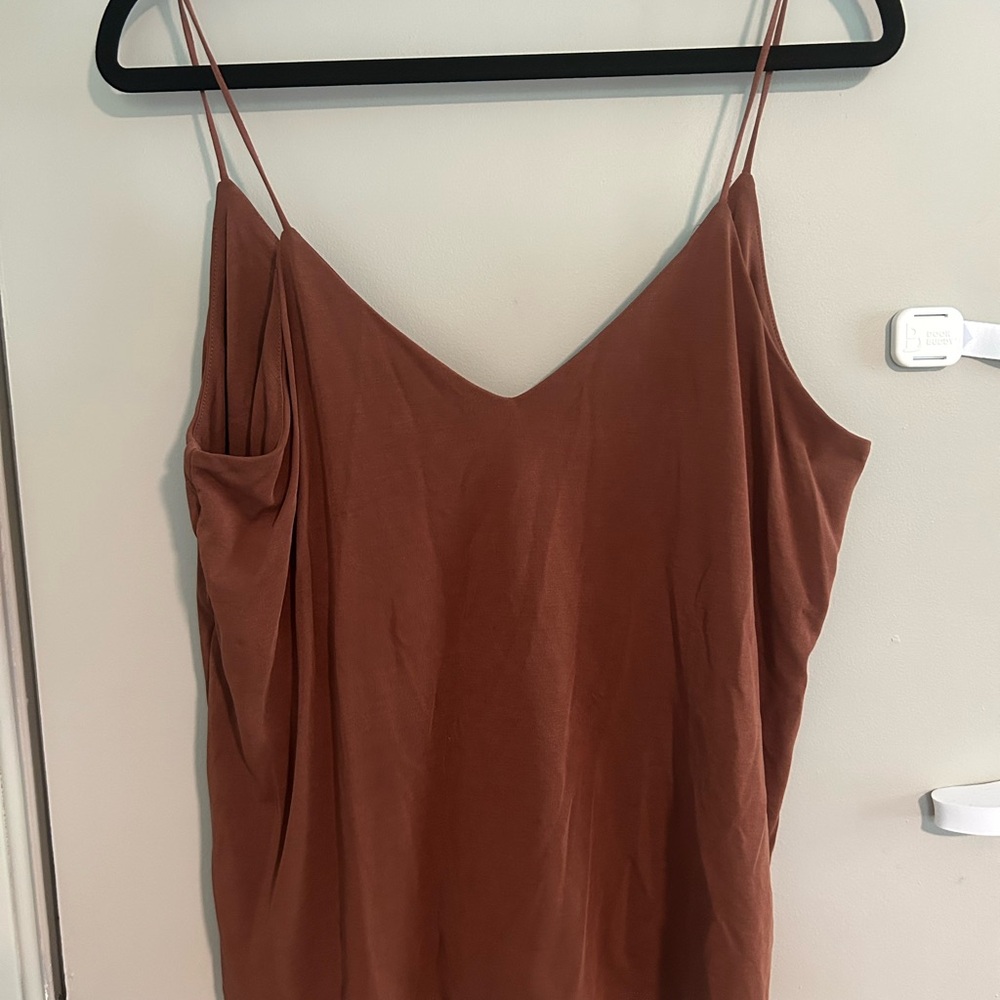 Elegant Rust Colored Women's Spaghetti Strap Top